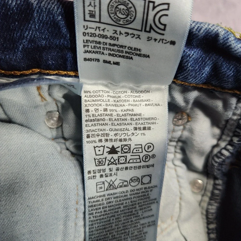 Levis‎ 569 Tapered Leg Altered Mens Jeans 38x30 Medium Wash Denim Zipper Fly